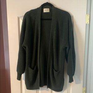 Wilfred Dark Green Cardigan Sweater